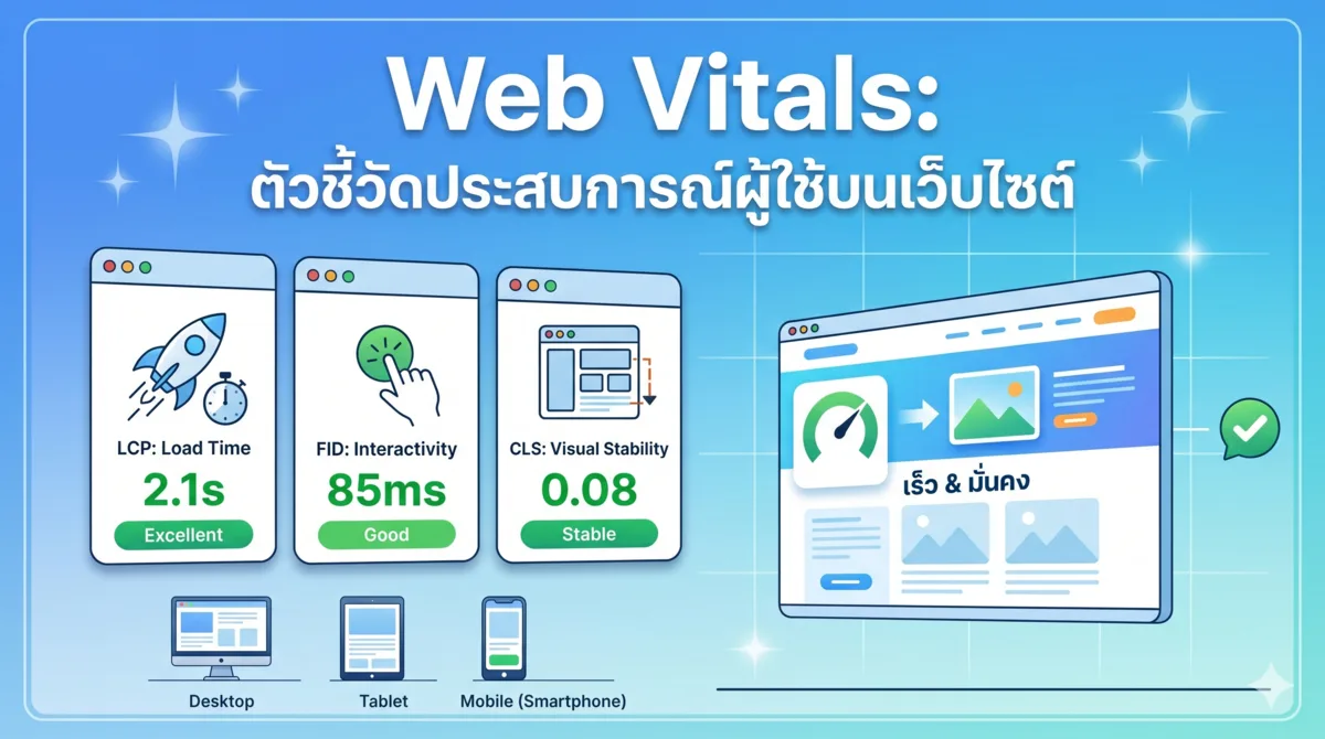 Web Vitals:  ตัวชี้วัดประสบการณ์ผู้ใช้บนเว็บไซต์
